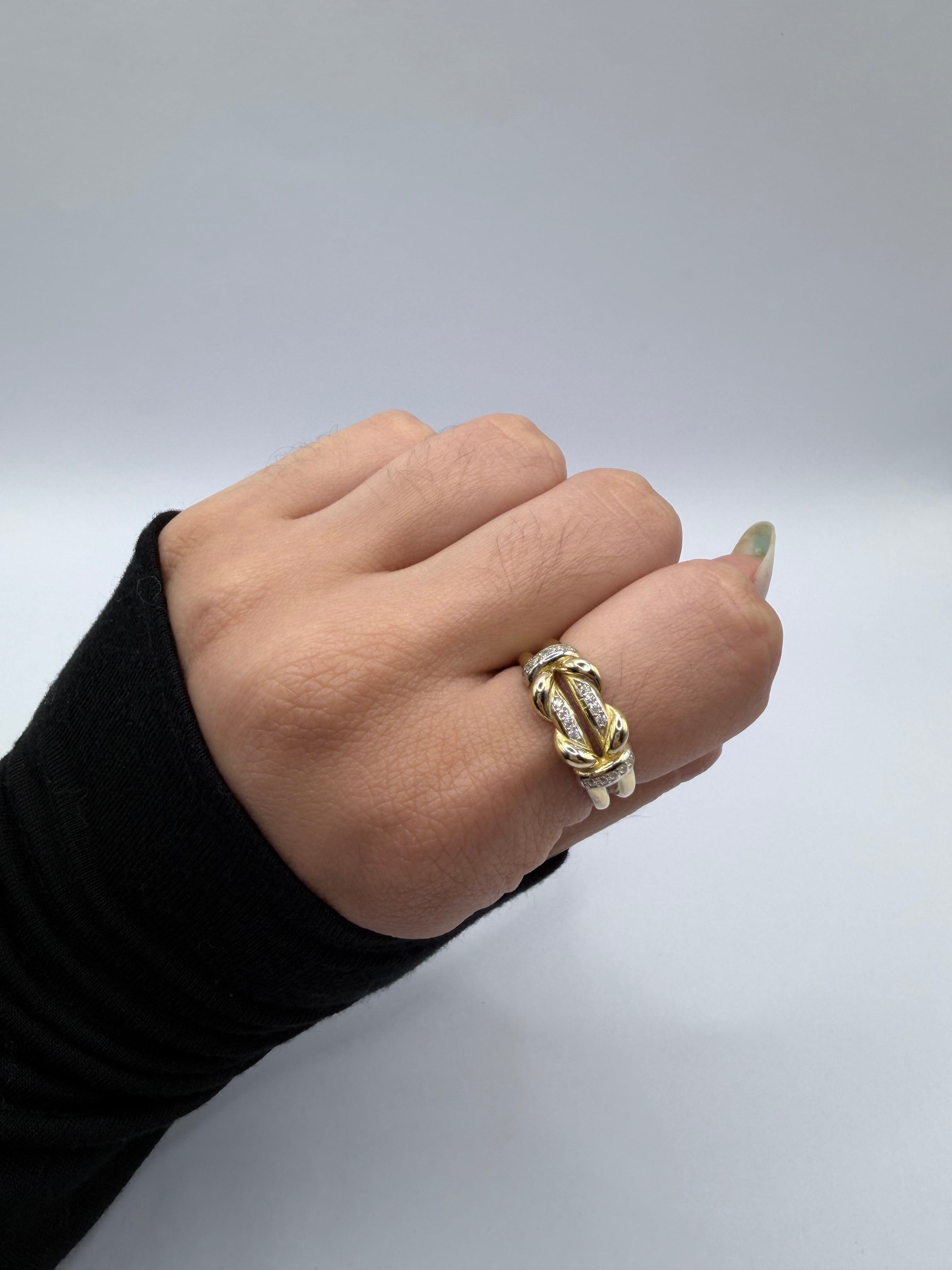 Knot Ring With Stones