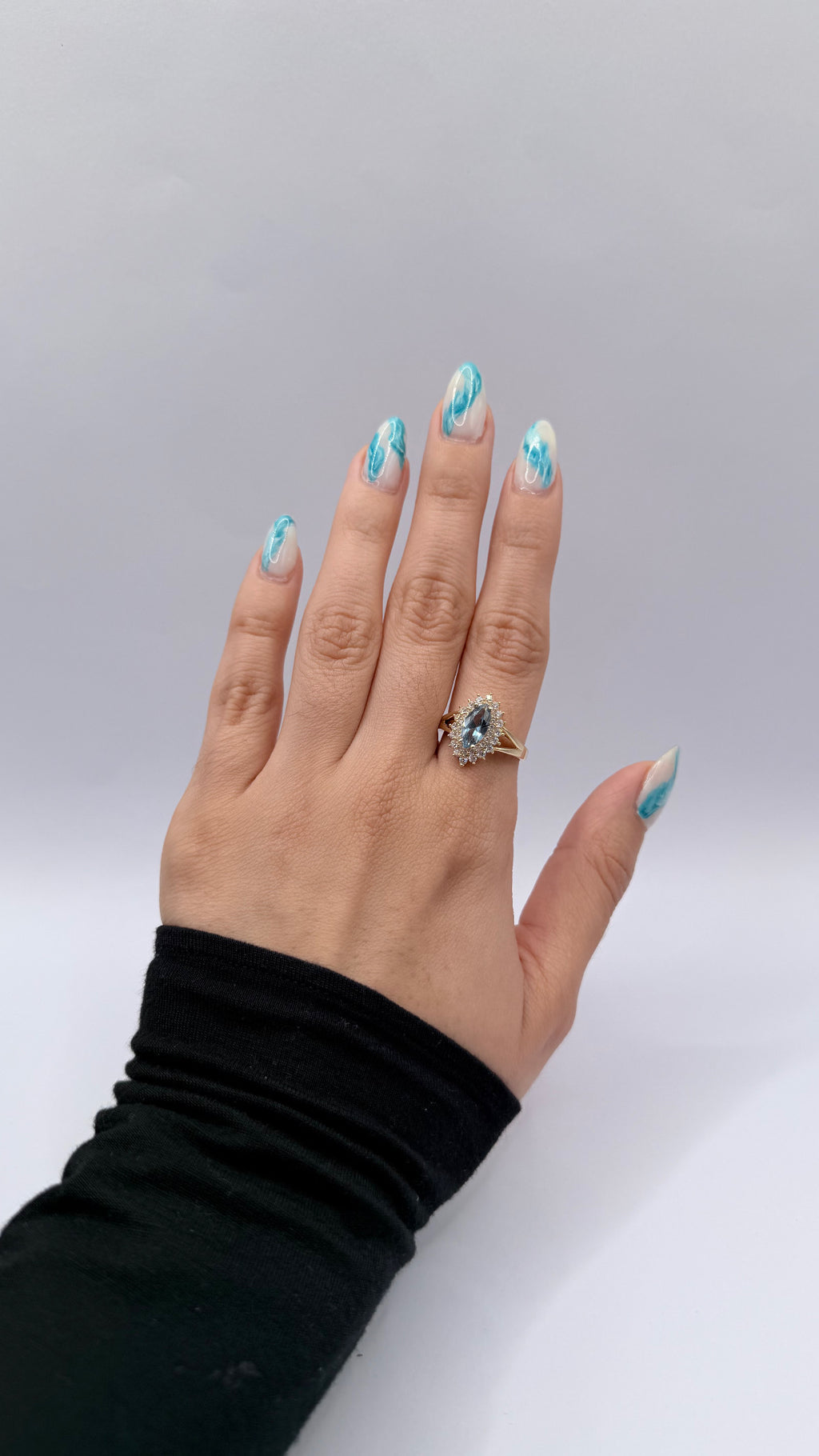 Seawater Stone Ring