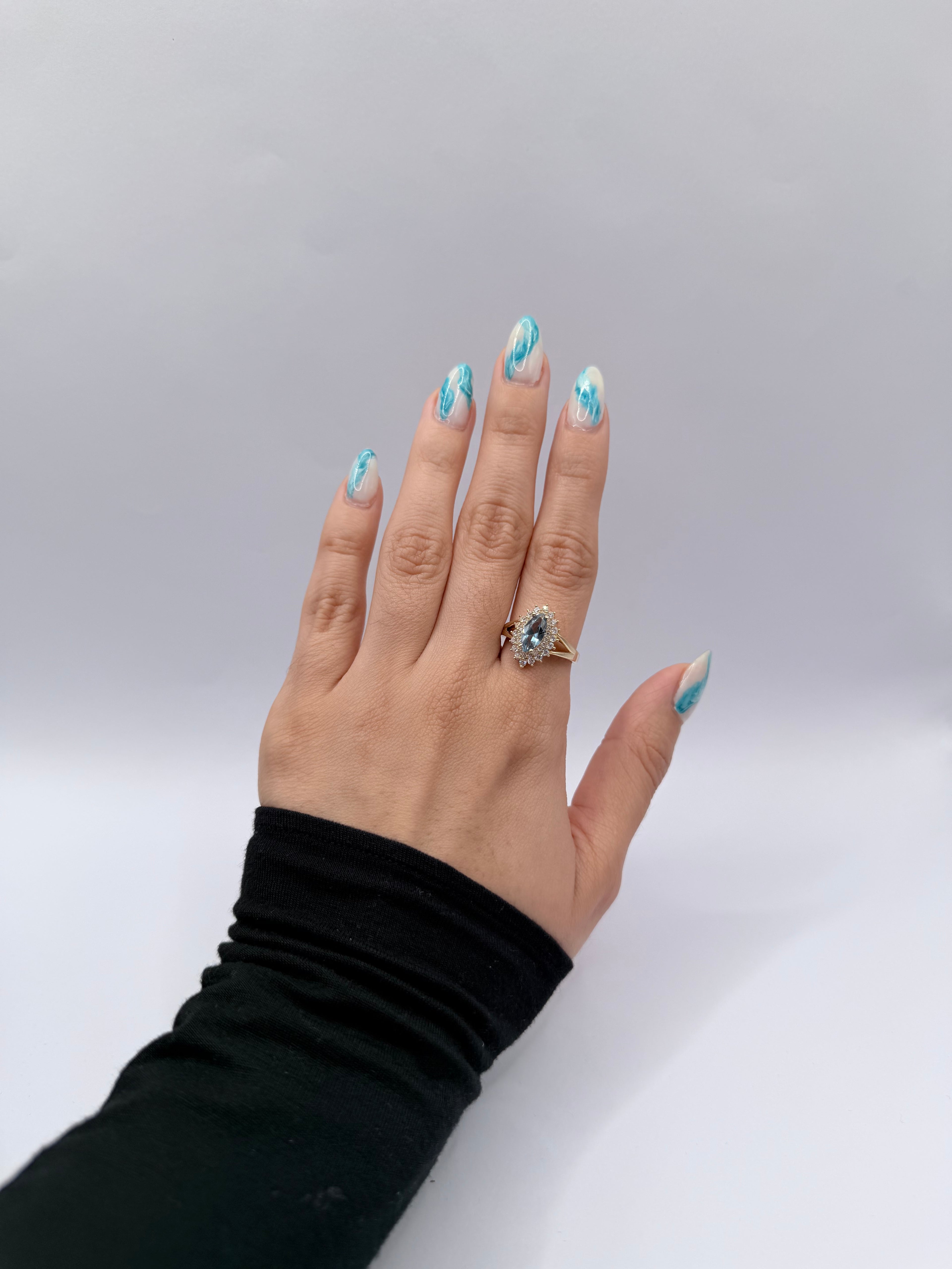 Seawater Stone Ring