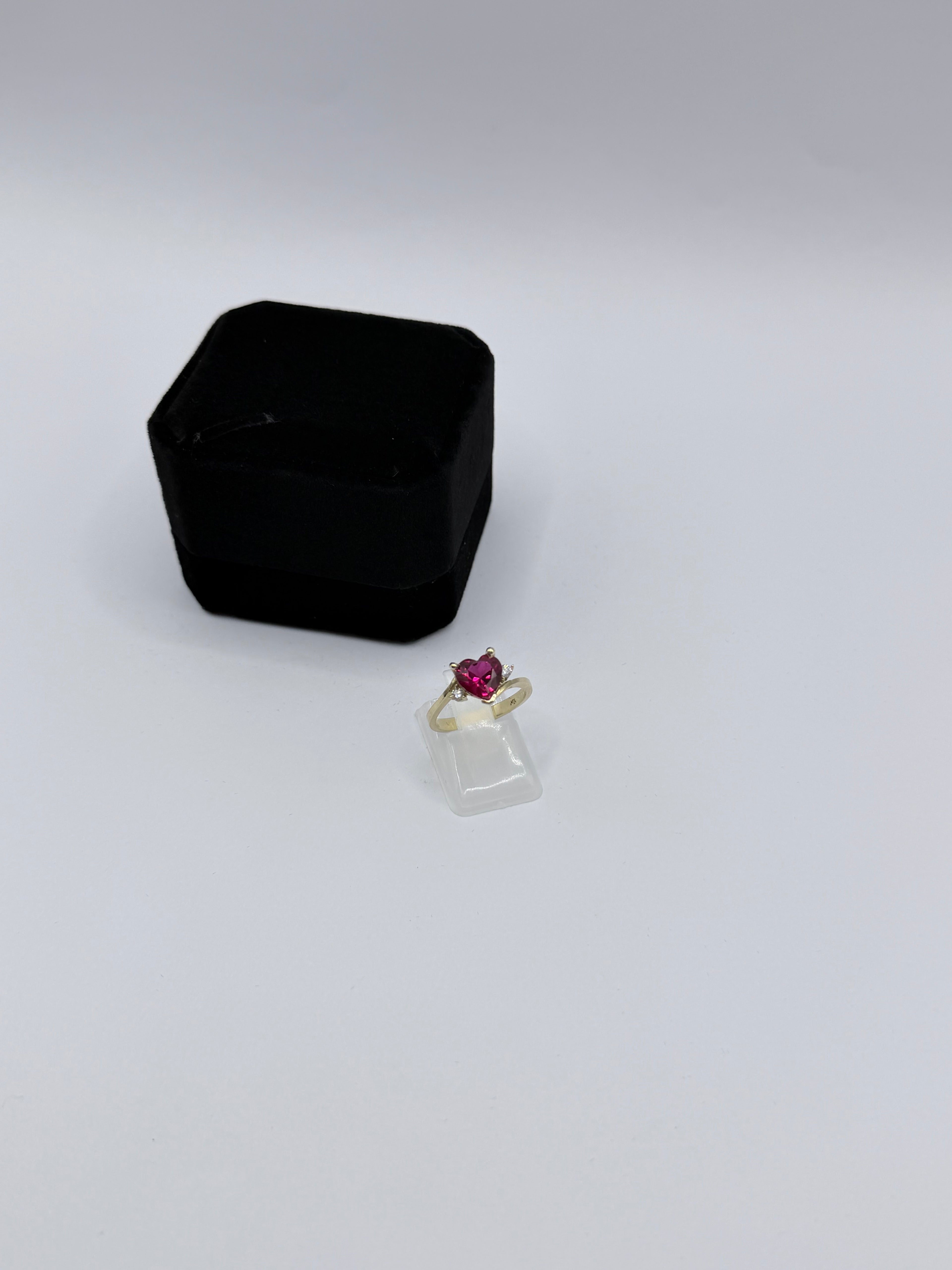 Red Heart Stone Ring