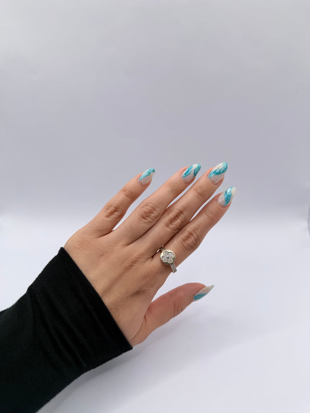 Pavé Flower Ring