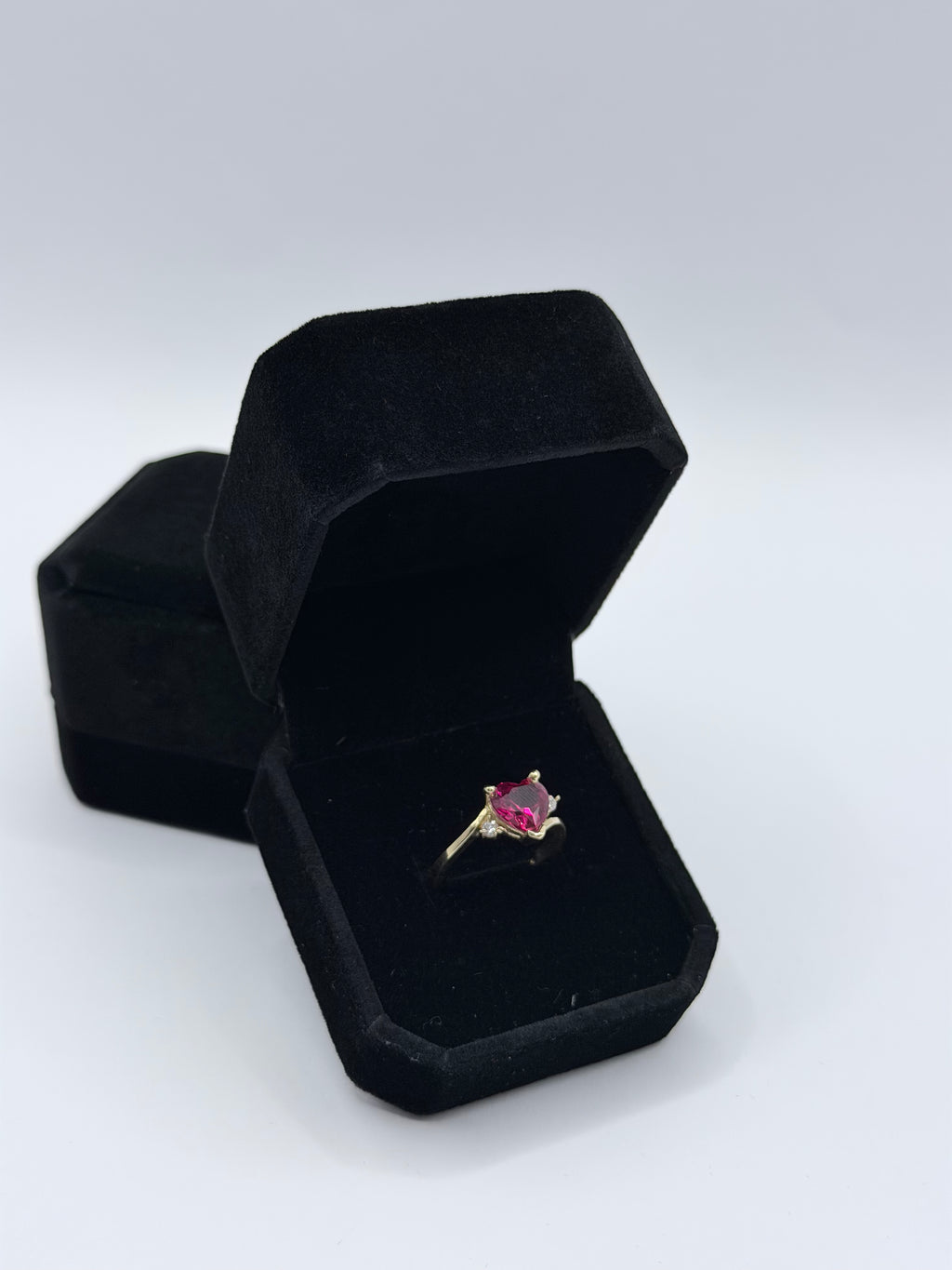 Red Heart Stone Ring