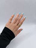 Openwork Geometric Design Ring