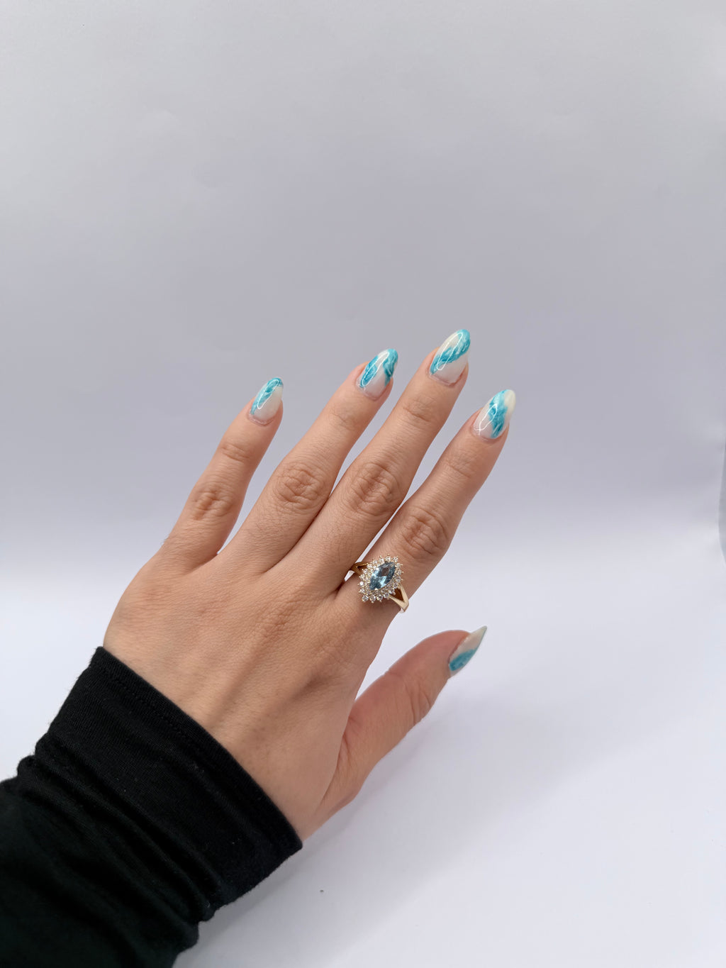 Seawater Stone Ring
