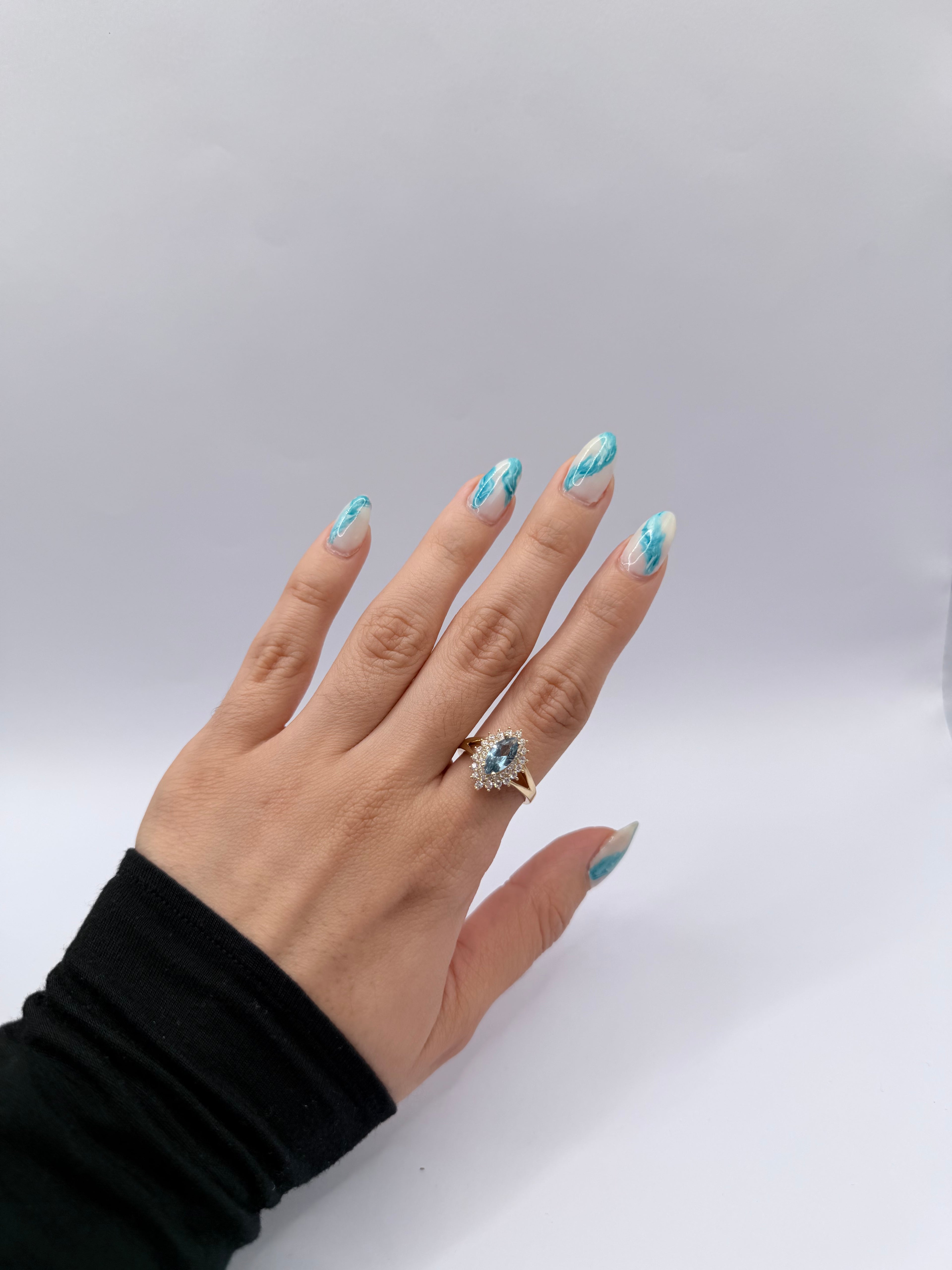 Seawater Stone Ring
