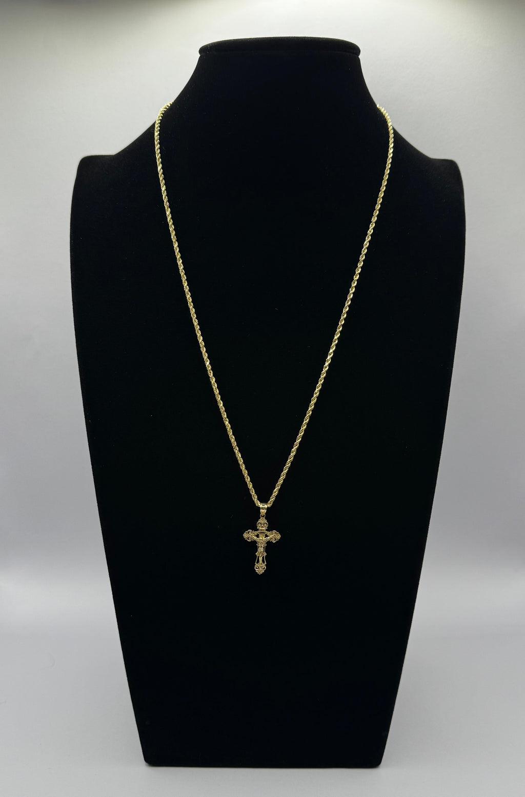 Cross with Christ Rope Chain
