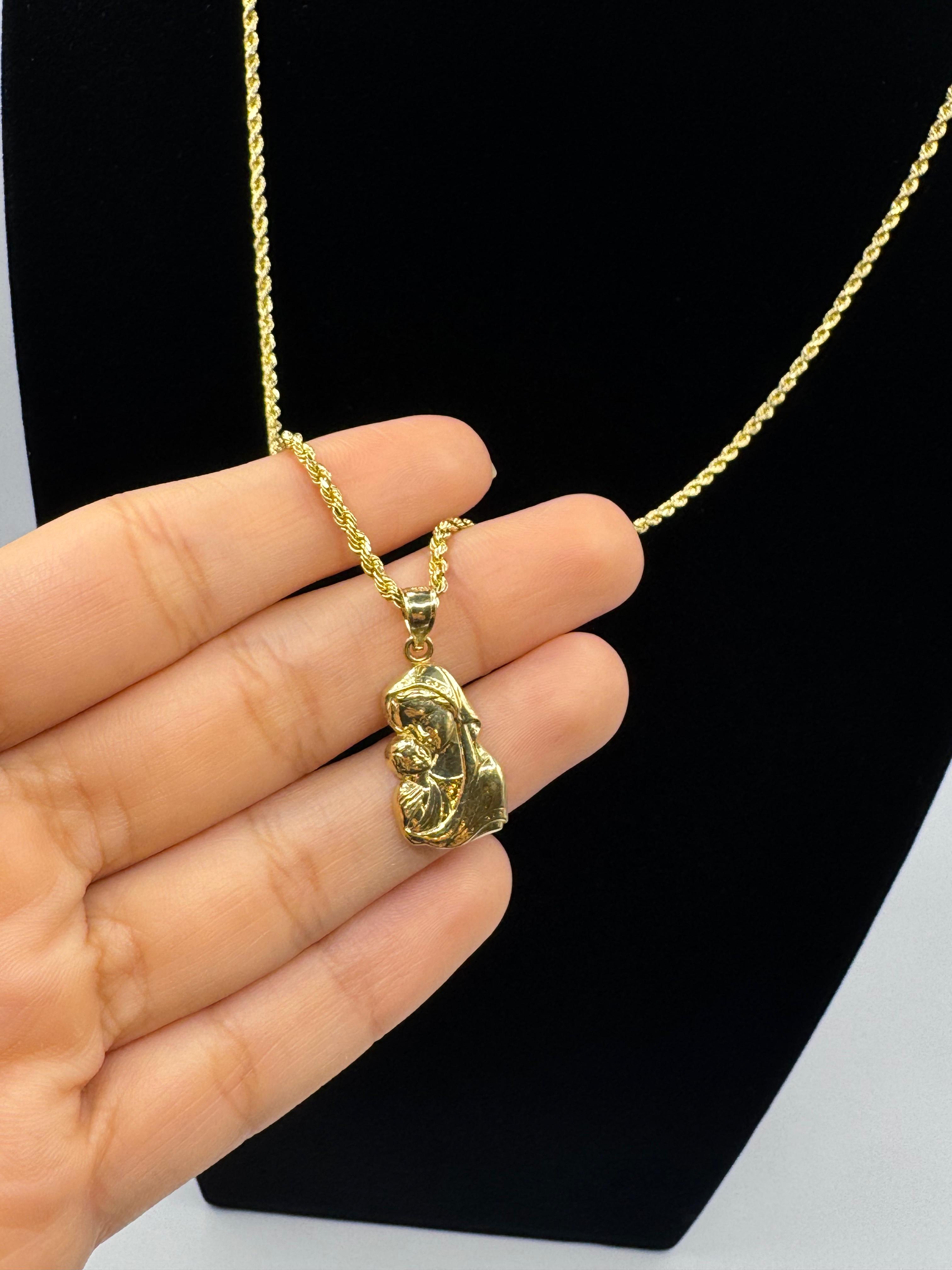 Virgin & Jesus Rope Chain