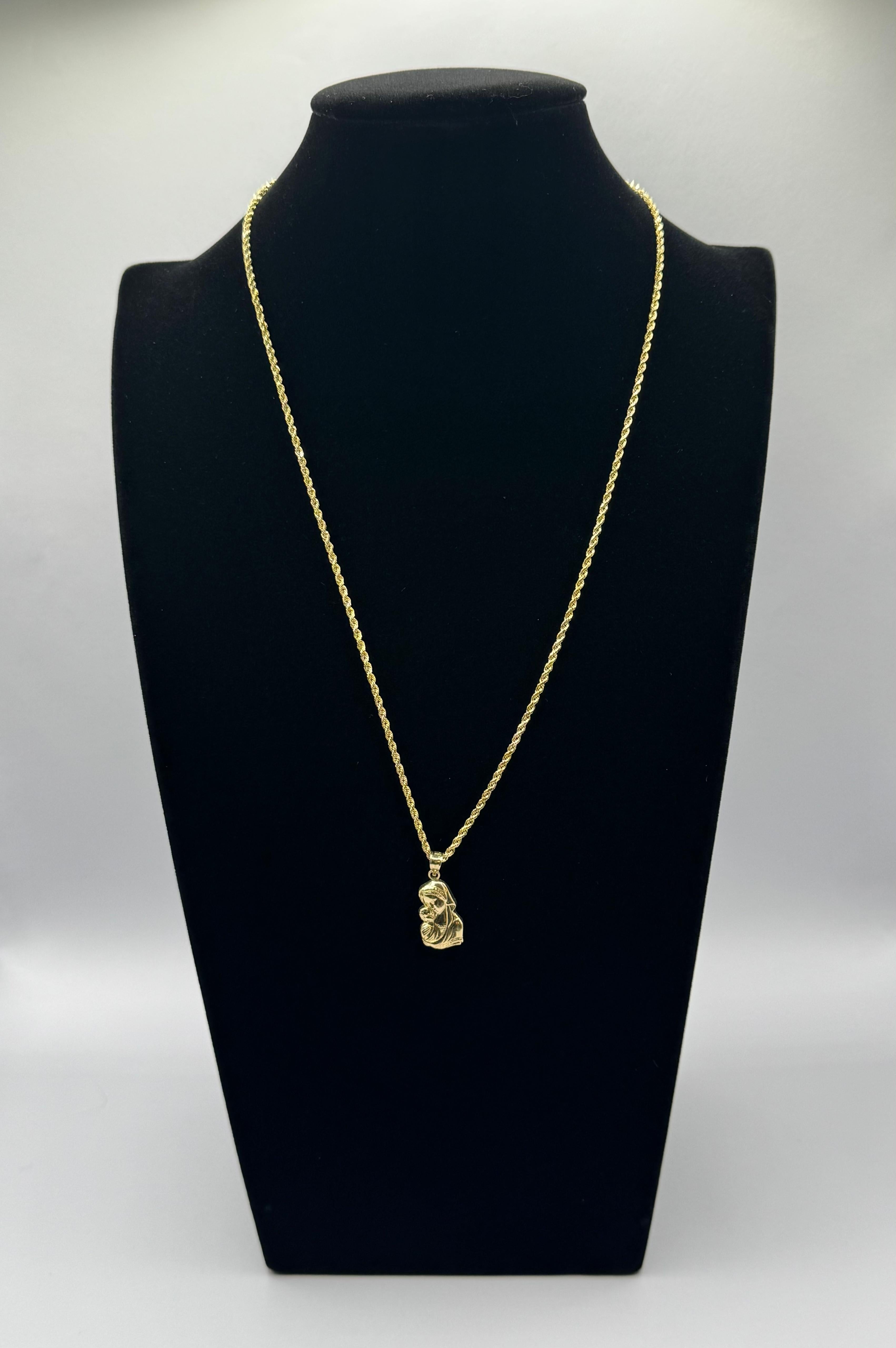 Virgin & Jesus Rope Chain