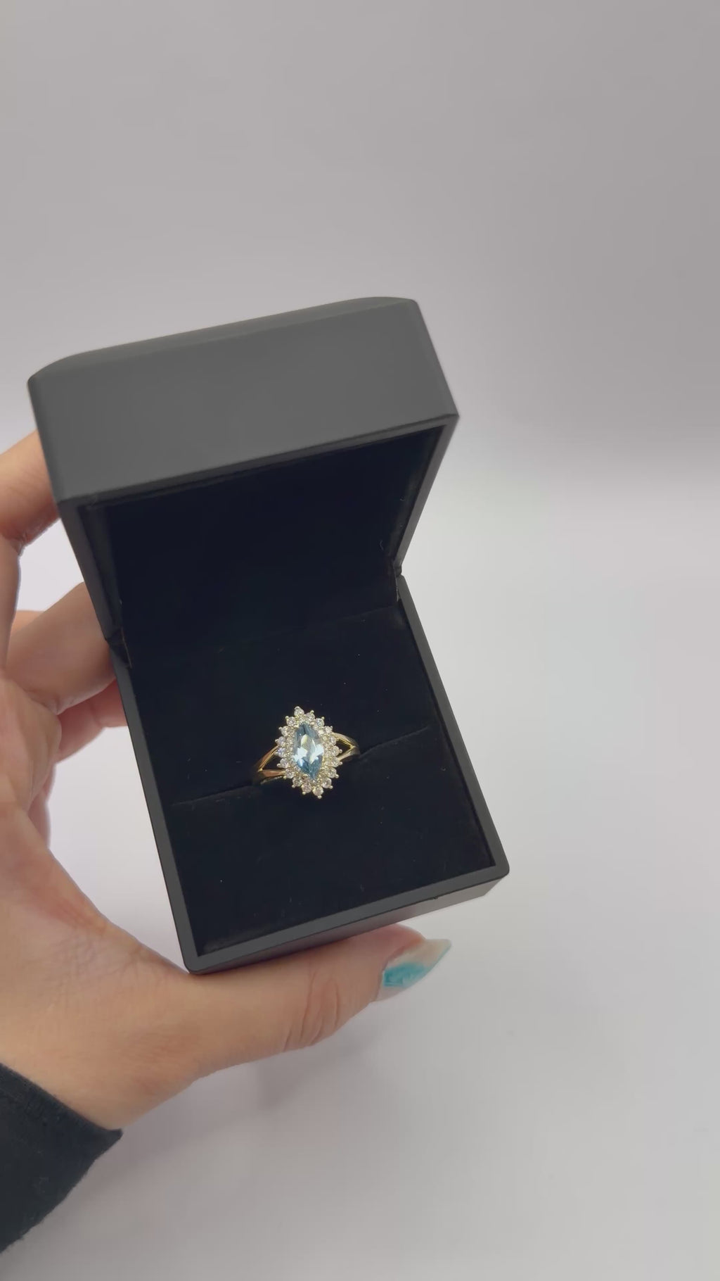 Seawater Stone Ring