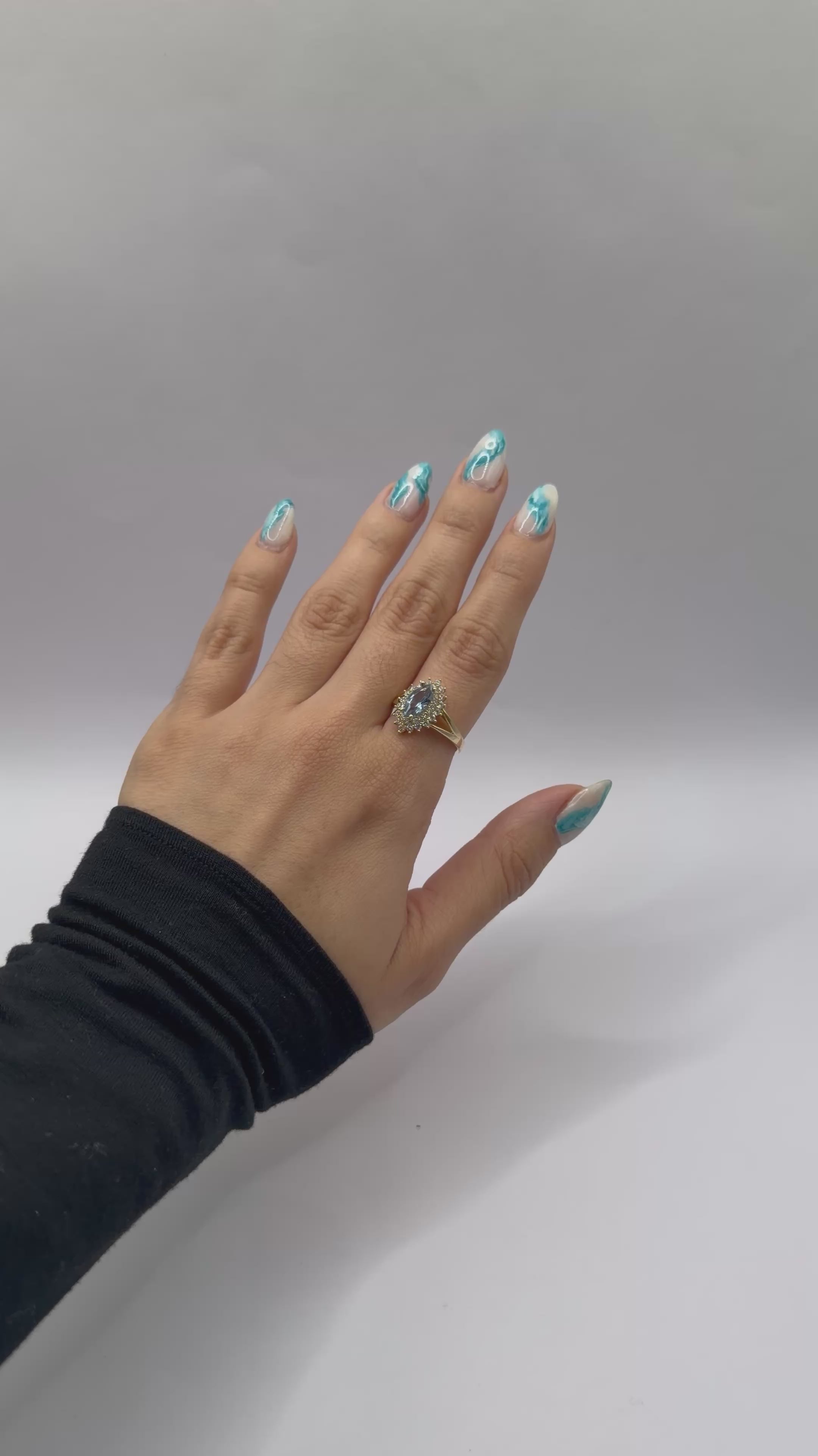 Seawater Stone Ring
