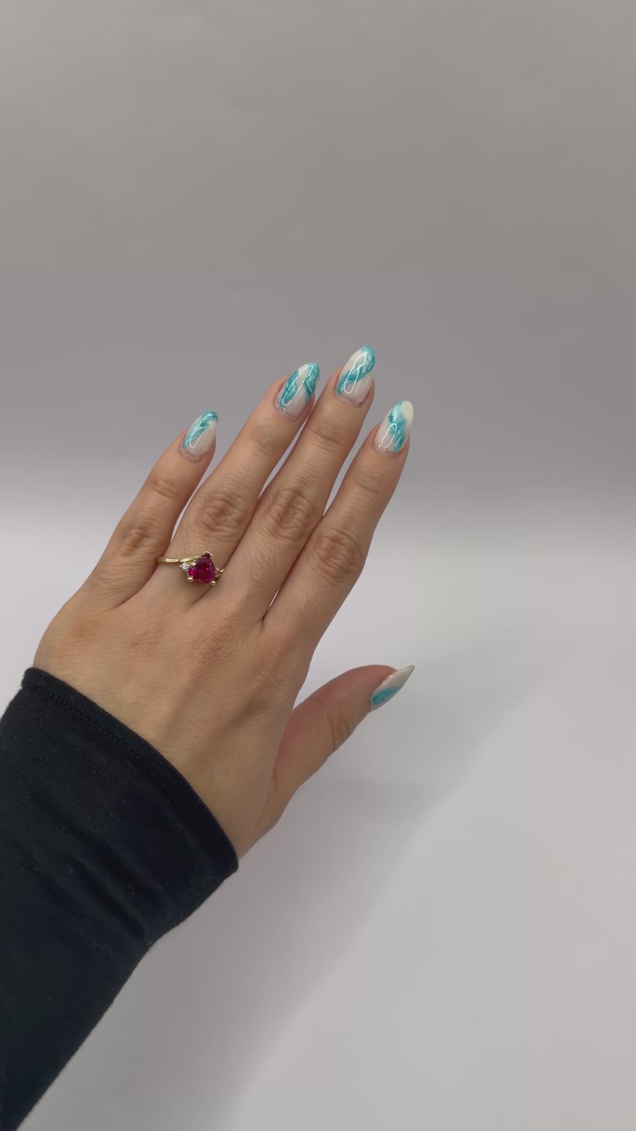 Red Heart Stone Ring