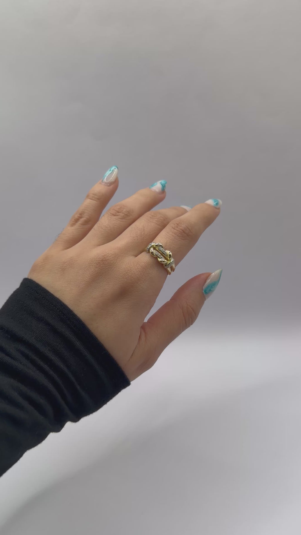 Knot Ring With Stones